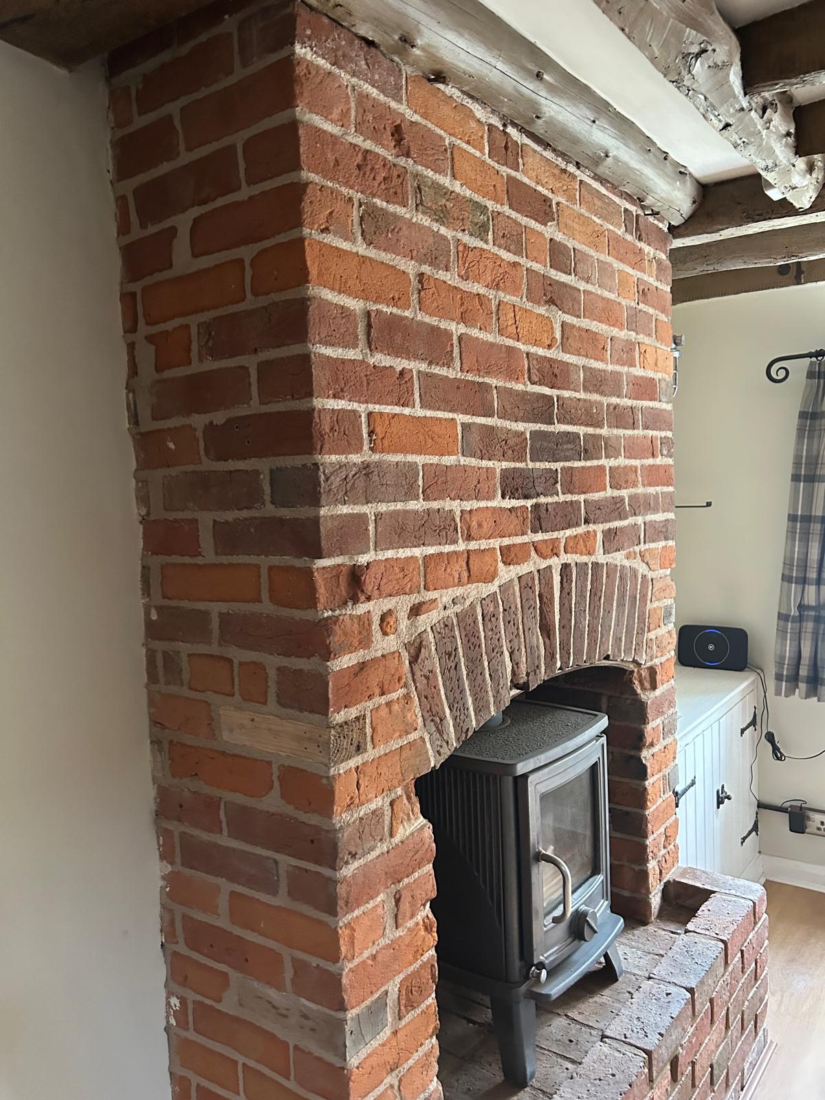 Fireplace Repointing Using Traditional Lime Mortar Charing Heath, Ashford