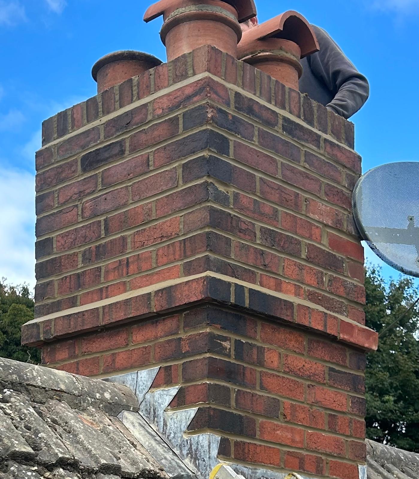 Chimney Repointed Lenham, Maidstone